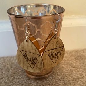 Wood Burned Earrings